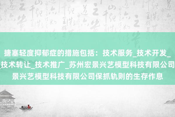 搪塞轻度抑郁症的措施包括：技术服务_技术开发_技术咨询_技术交流_技术转让_技术推广_苏州宏景兴艺模型科技有限公司保抓轨则的生存作息